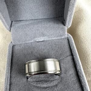 Ring Band Size 7.5 ATC Cobalt Chrome Bright White Metal Brilliant Luster